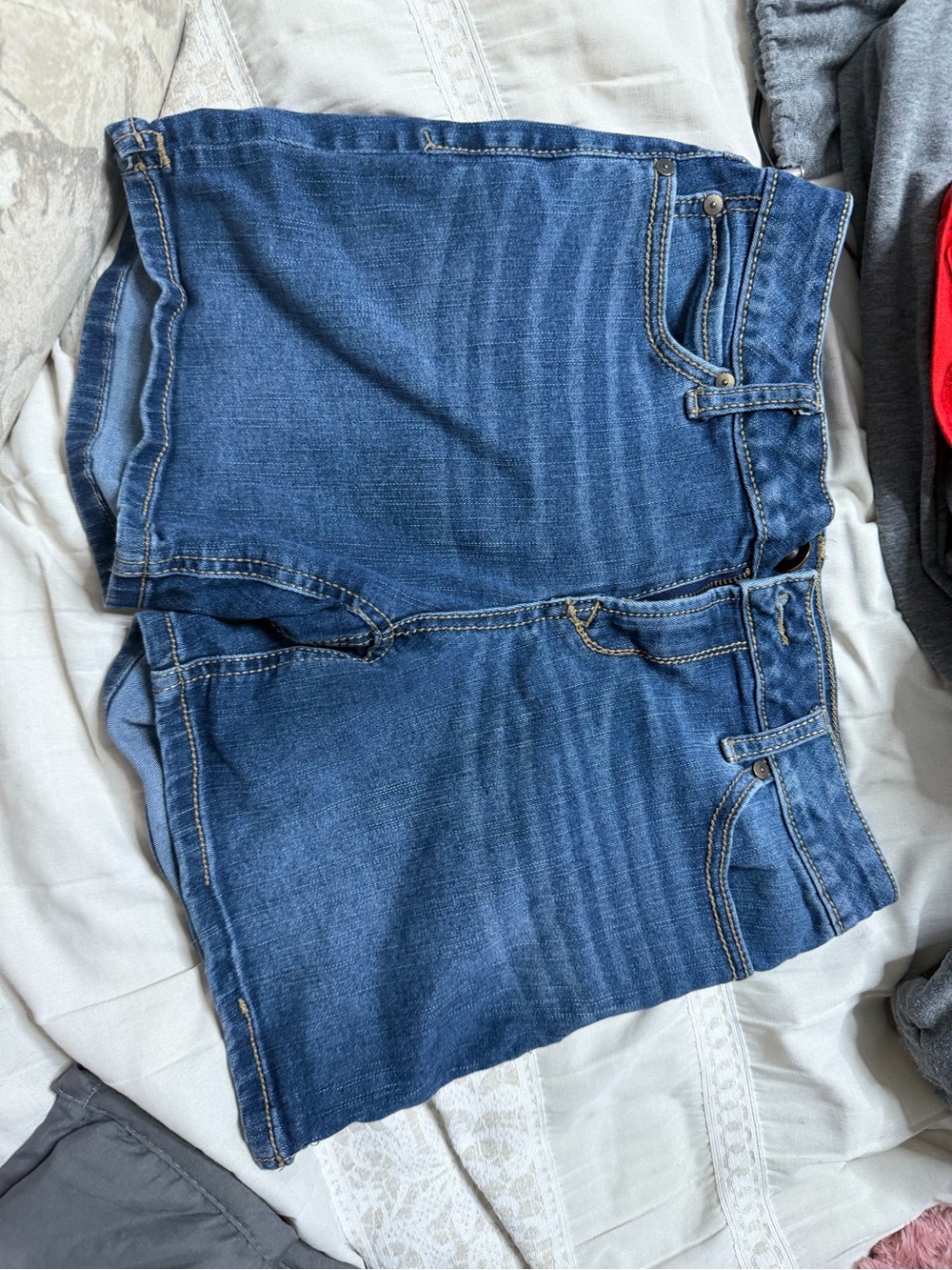 Classic Blue Denim Jean Shorts - Women's Casual Summer Staple